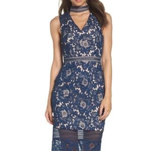 Alessandra Lace Choker Midi Dress